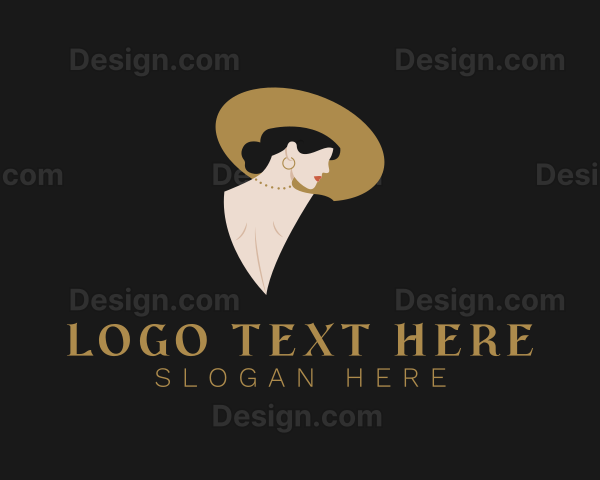 Elegant Fashionista Woman Logo