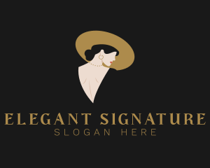 Elegant Fashionista Woman logo design