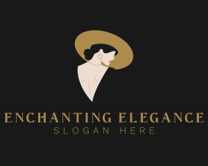 Elegant Fashionista Woman logo design