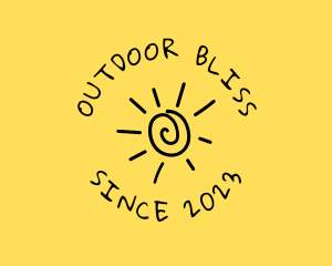 Summer Sun Doodle logo design