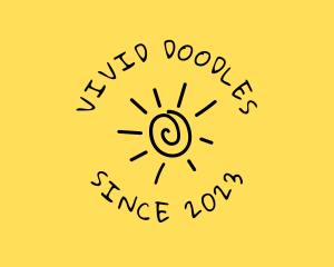 Summer Sun Doodle logo design