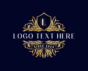 Decorative Shield Floral logo