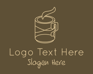 Java - Monoline Coffee Mug logo design
