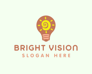 Bright Sun Bulb logo design