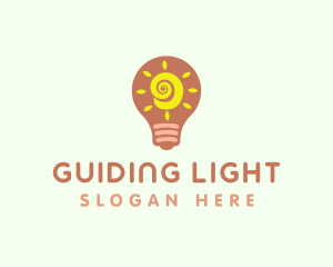 Bright Sun Bulb logo design