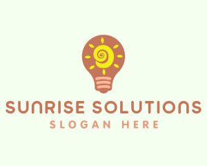 Bright Sun Bulb logo design