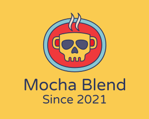Colorful Skull Coffee logo design