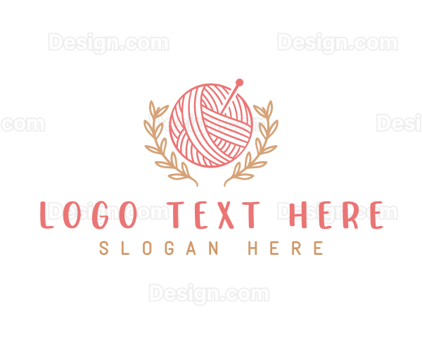 Yarn Knitting Craft Logo