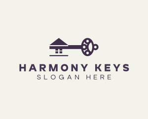 Residential House Key logo design