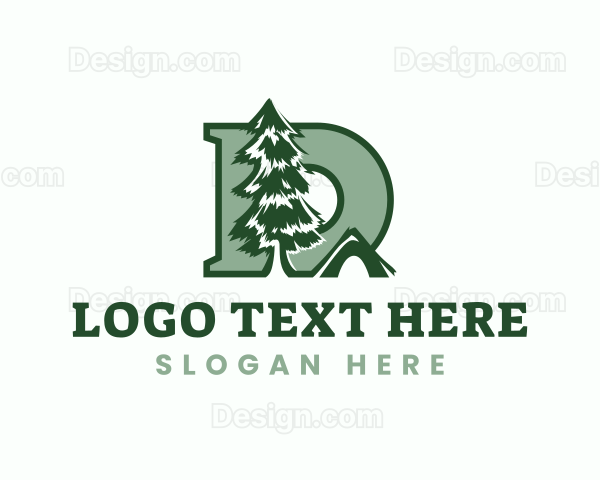 Outdoor Camping Pine Logo