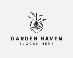 Garden Rake Gardener logo design