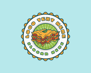 Lasagna Pasta Emblem logo