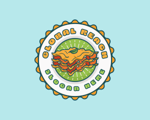 Lasagna Pasta Restaurant logo design