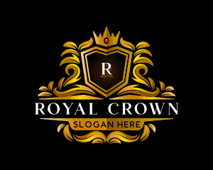 Royal Shield Crown logo design