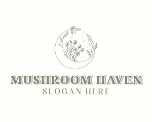 Organic Herbal Mushroom logo design