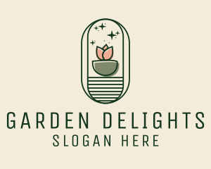 House Plant Flower logo design