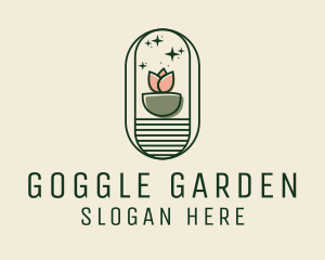 House Plant Flower logo design