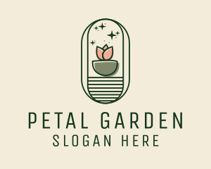 House Plant Flower logo design