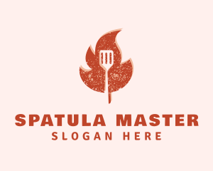 Fire Spatula Grilling logo design