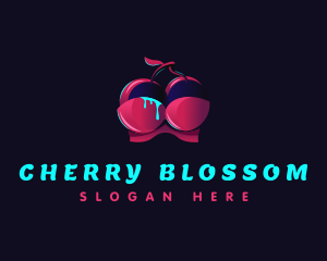 Adult Boobs Cherry logo design