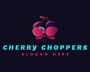 Adult Boobs Cherry logo design