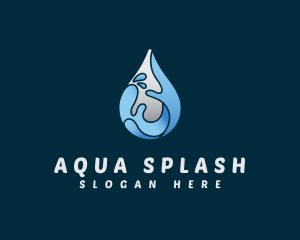 Water Droplet Splash logo