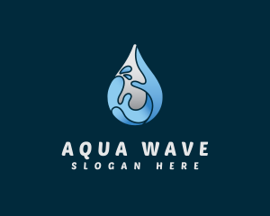 Water Droplet Splash logo design