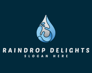 Water Droplet Splash logo