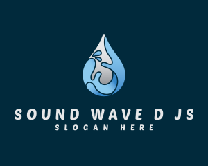 Water Droplet Splash logo design