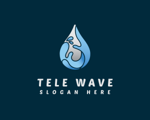 Water Droplet Splash logo design