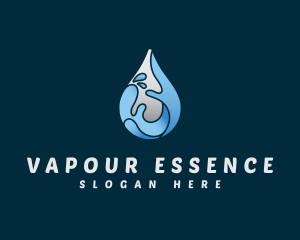 Water Droplet Splash logo design