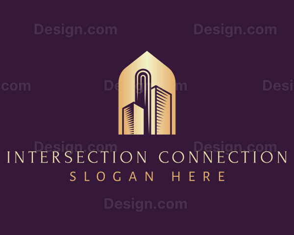 Elegant Skyscraper Building Logo