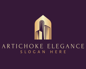 Elegant Skyscraper Building logo design