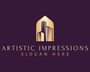 Elegant Skyscraper Building logo design