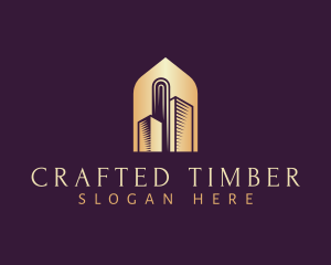 Elegant Skyscraper Building logo design