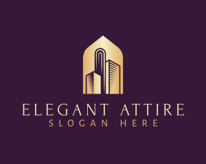 Elegant Skyscraper Building logo design