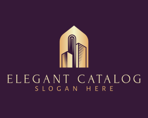 Elegant Skyscraper Building logo design