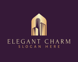 Elegant Skyscraper Building logo design