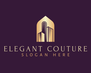 Elegant Skyscraper Building logo design