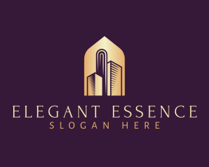 Elegant Skyscraper Building logo design