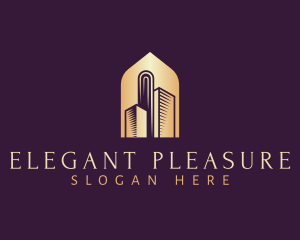 Elegant Skyscraper Building logo design