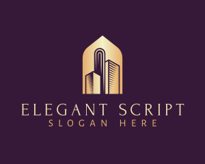 Elegant Skyscraper Building logo design