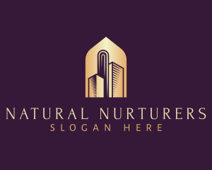 Elegant Skyscraper Building logo design