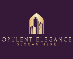 Elegant Skyscraper Building logo design