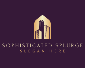 Elegant Skyscraper Building logo design