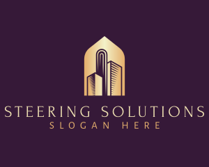 Elegant Skyscraper Building logo design