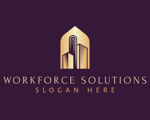 Elegant Skyscraper Building logo design