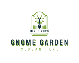 Shovel Garden Fence logo design