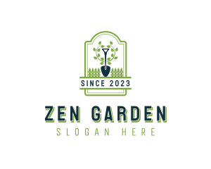 Shovel Garden Fence logo design