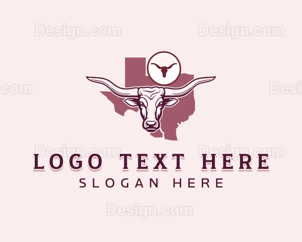 Bull Cattle Texas Logo